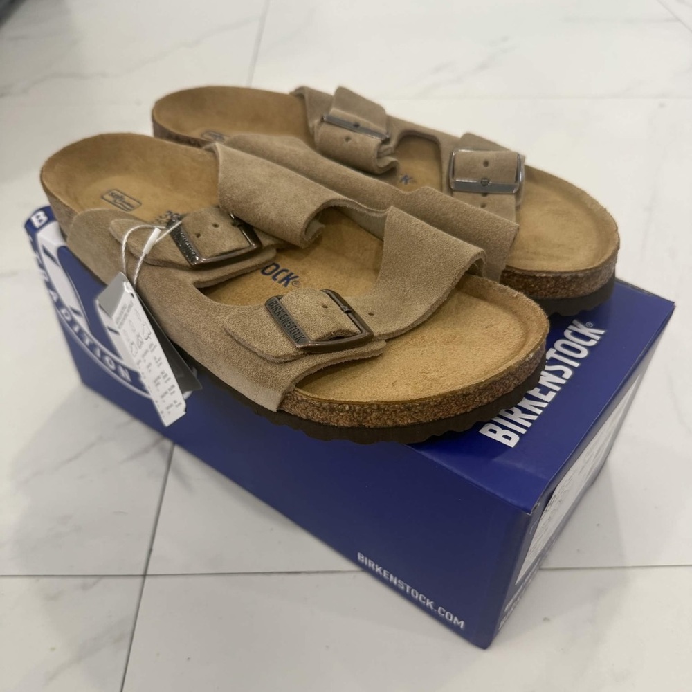 Birkenstock Arizona Taupe Suede Women’s Size 39, 38 Available